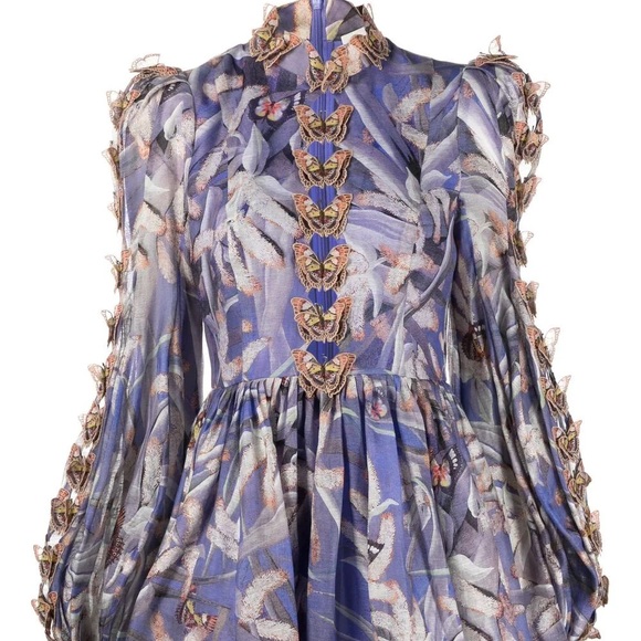 zimmermann botanica butterfly mini dress